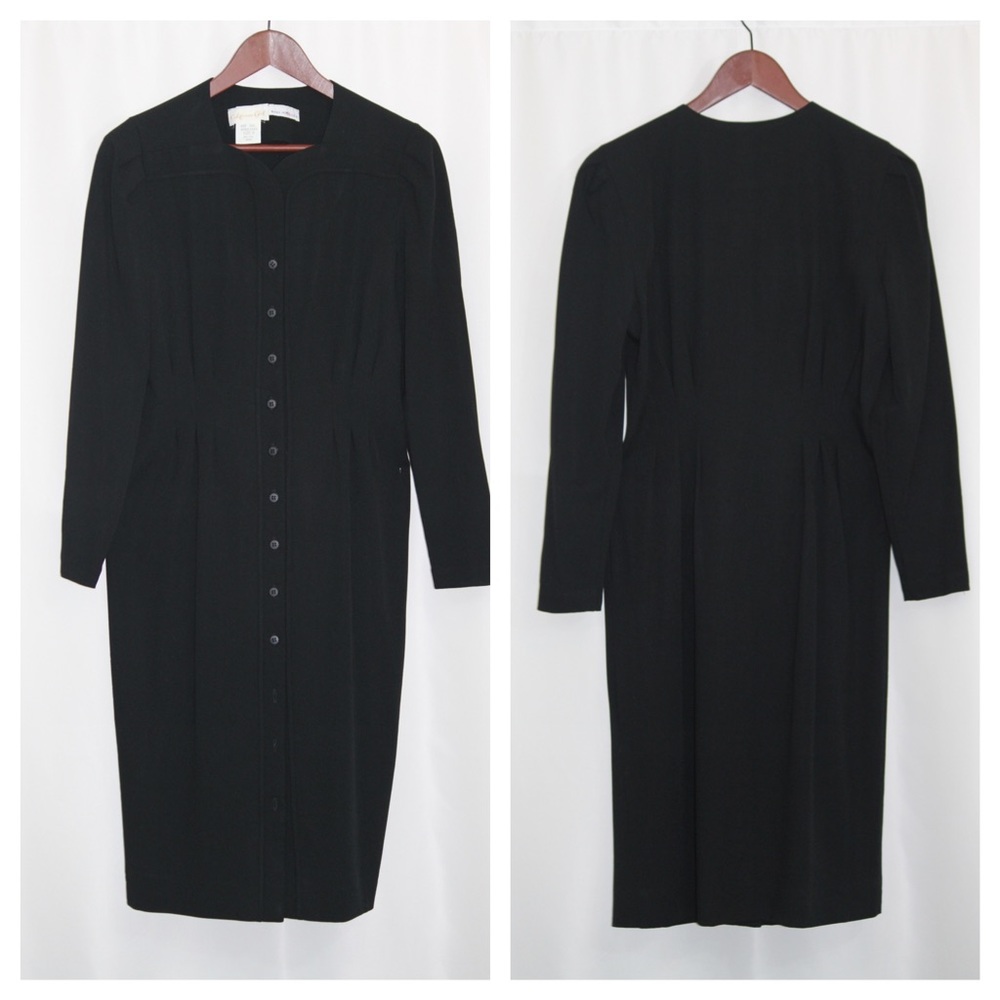 California Girl 70-s Vintage VTG Dress Sz 6 Black